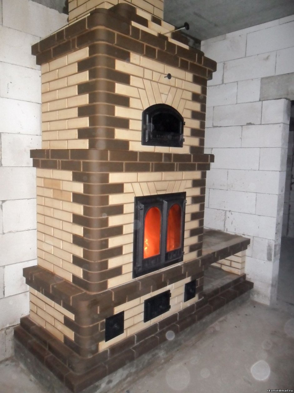 Каминопечь кирпичная