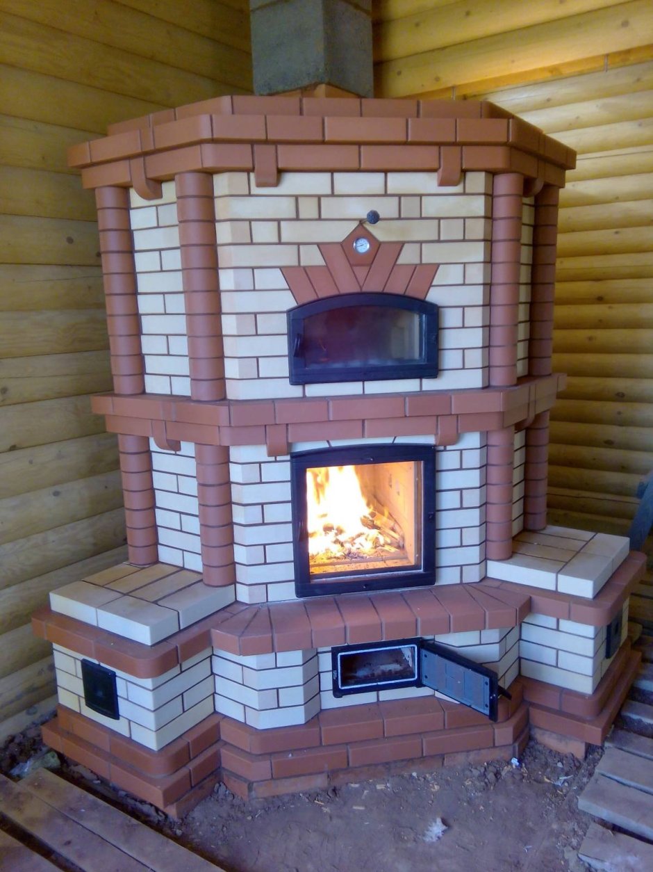 Каминопечь кирпичная