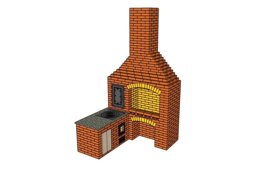 Барбекю big r-400 с коптильней порядовка