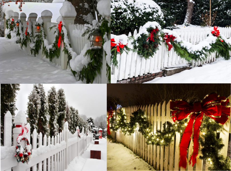 Украшение участка к новому году