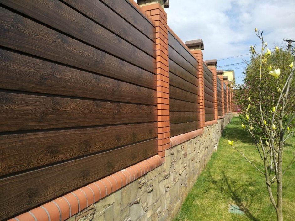 Забор ЭКОБРУС металлосайдинг