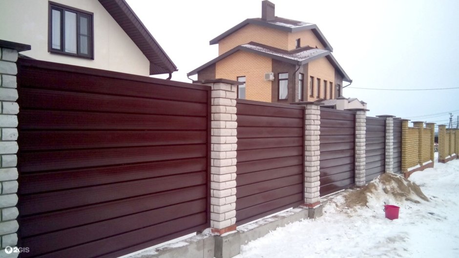 Металлосайдинг евробрус забор