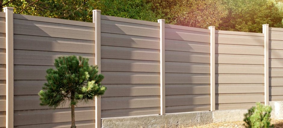 Забор ДПК Браун 3д