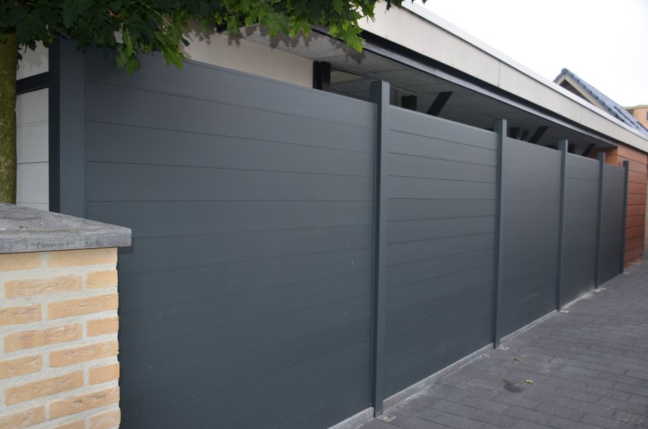 Забор RAL 7016 серый антрацит