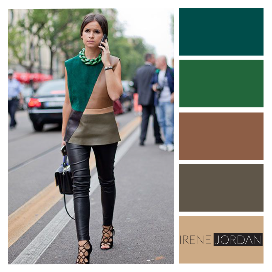 Сочетание теснозеленого