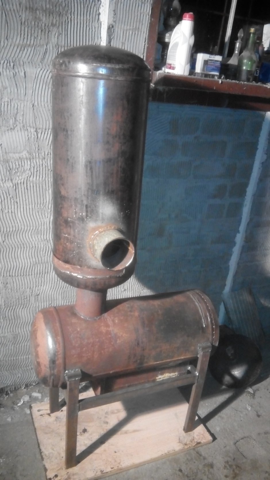 Буржуйка из ресивера ЗИЛ 130