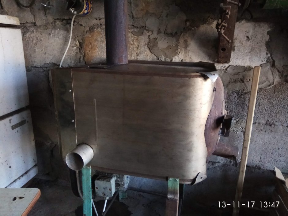 Печь с ГАЗ баллона с теплообменником