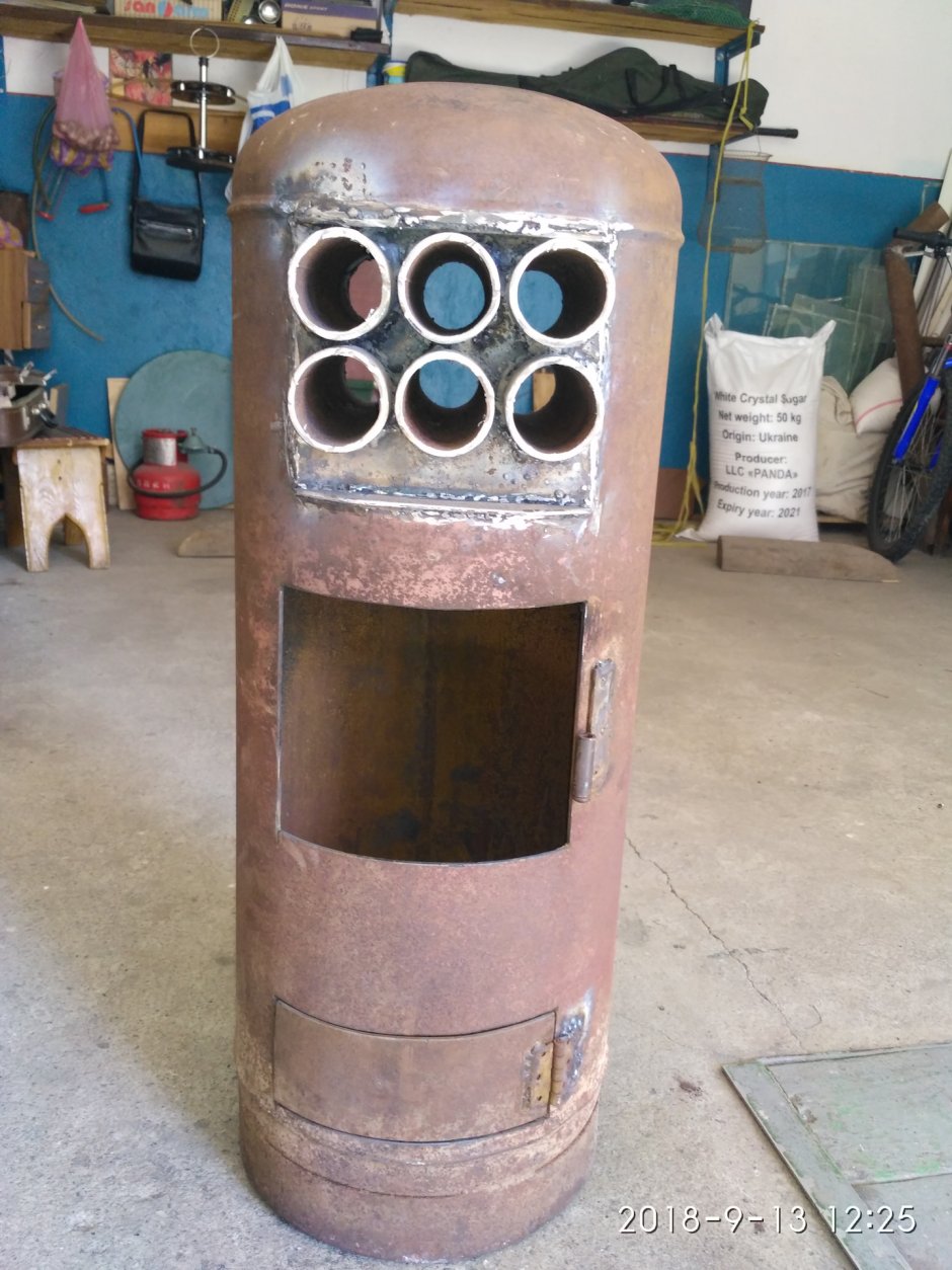 Печь из газового баллона 50 л