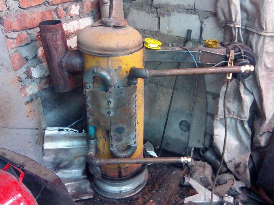 Печь на отработке из пропанового баллона
