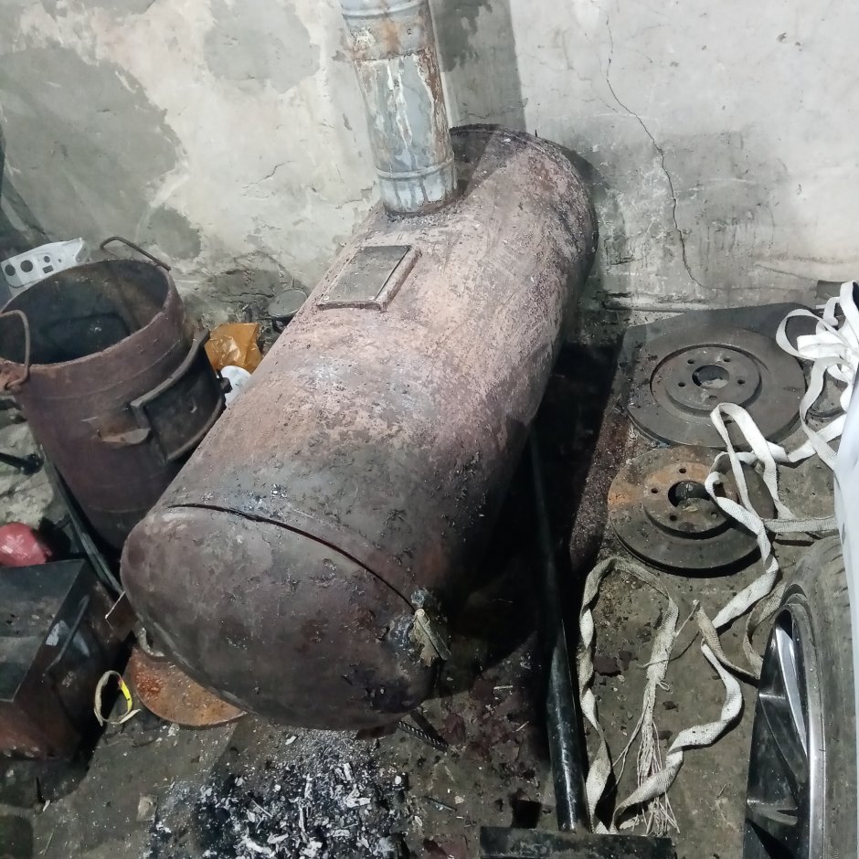 Буржуйка из газового баллона 130 литров