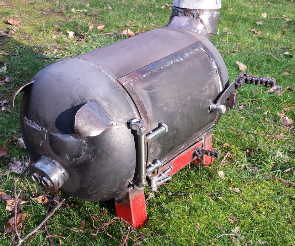 Дровяная печь из баллона