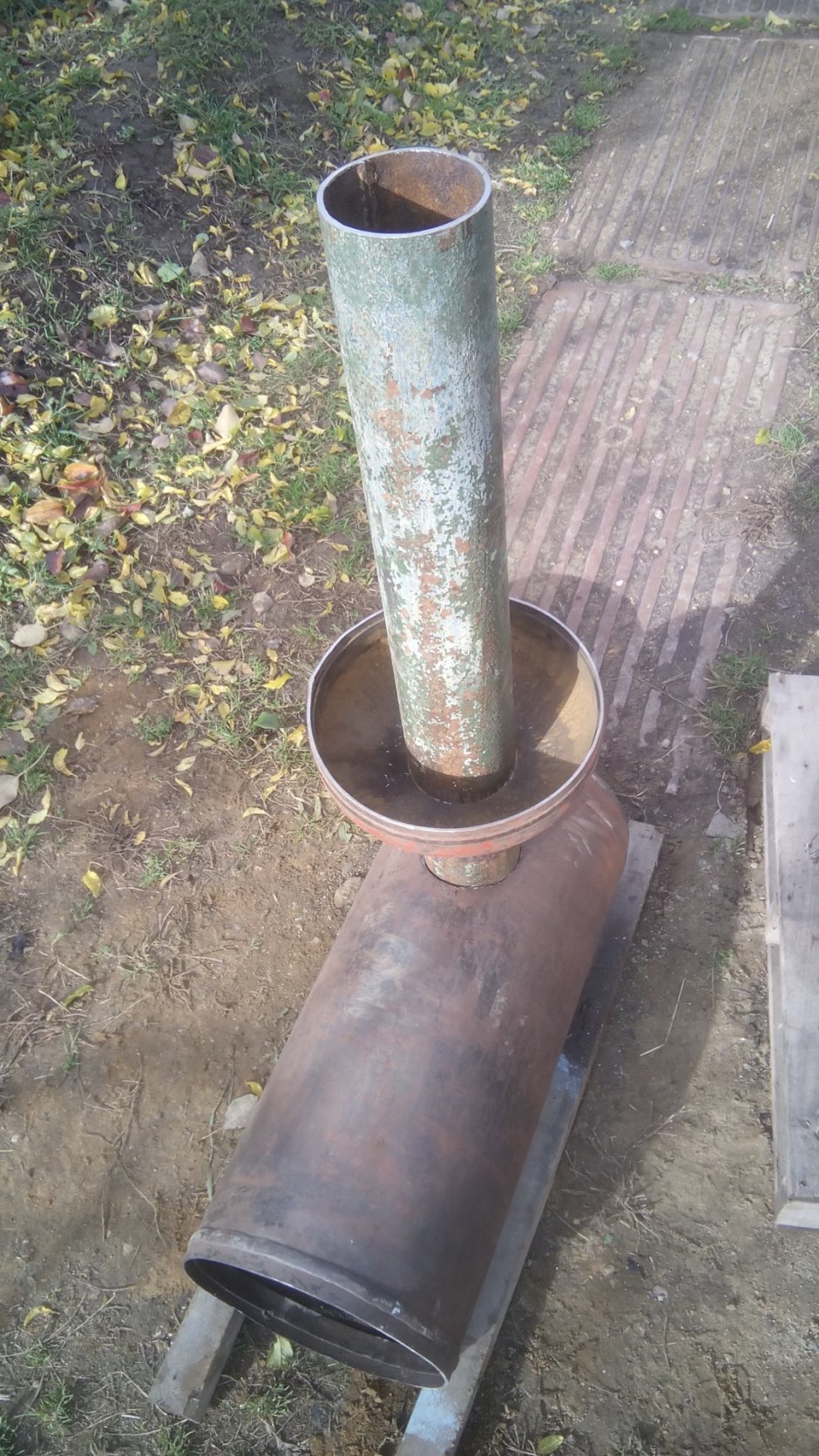 Печь из газового баллона 50 л