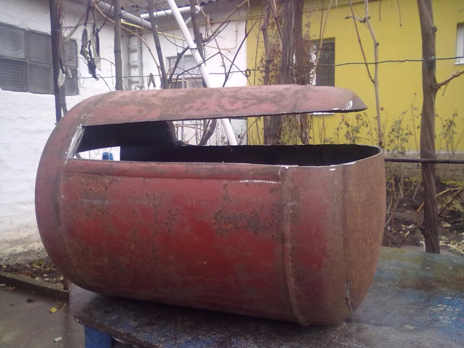Печь из автомобильного газового баллона