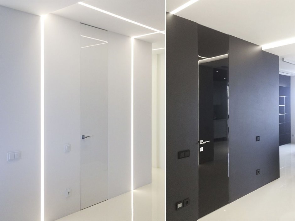 Матовая дверь в ванную