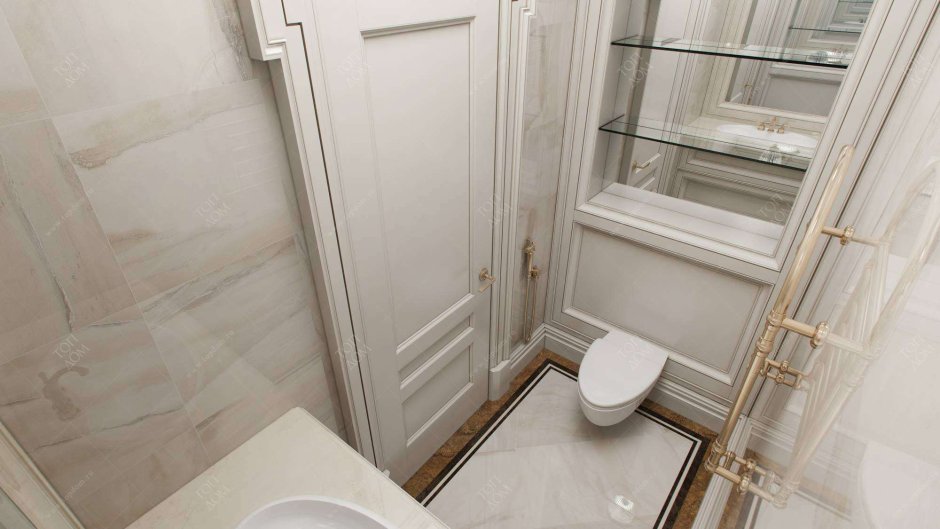 Встроенные шкафчики в ванной