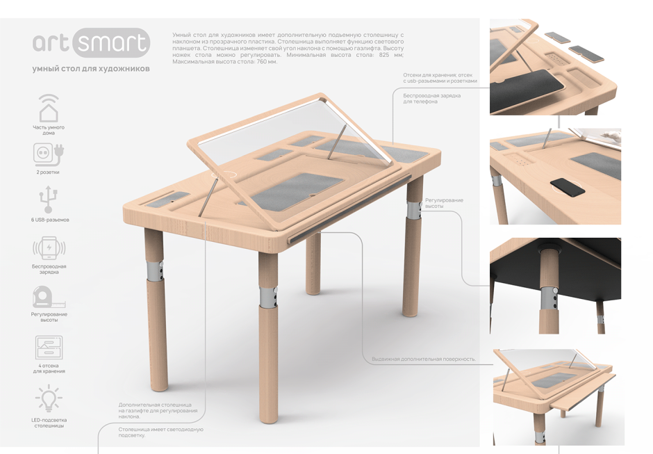 Компьютерный стол с эпоксидной смолой