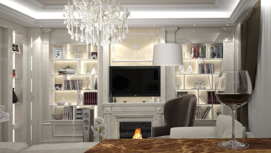 Тв зона в классическом стиле