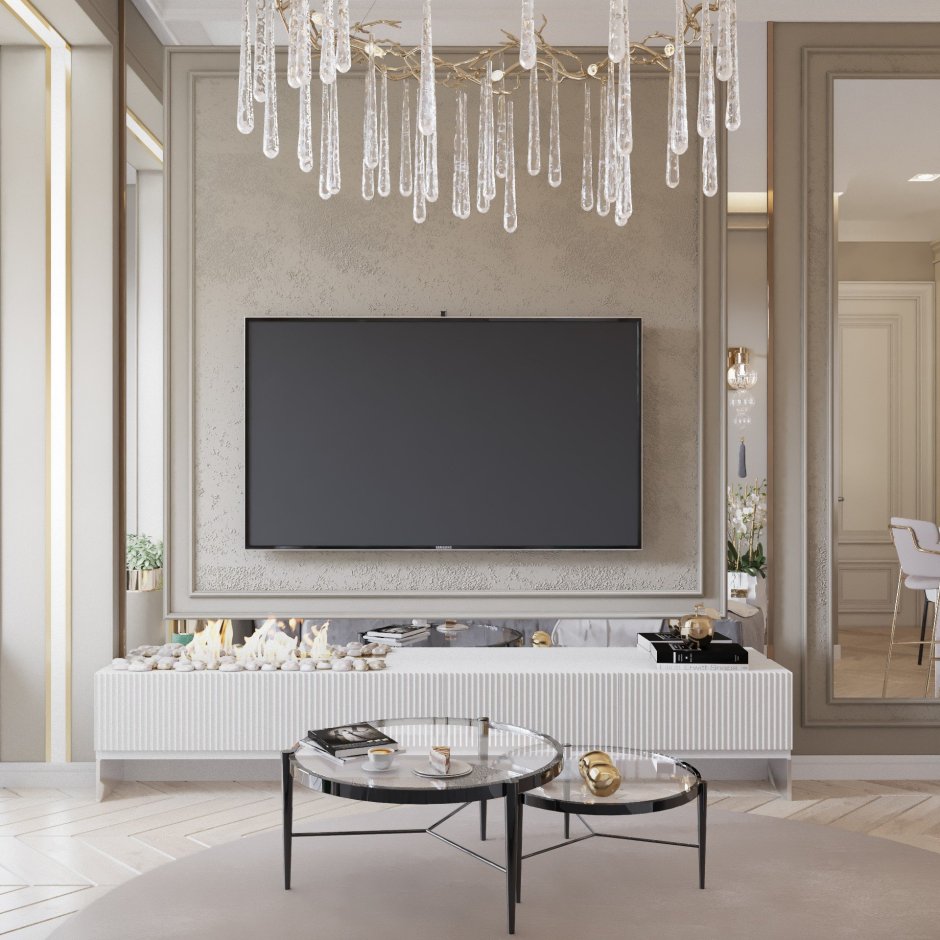 Телевизор в классическом интерьере