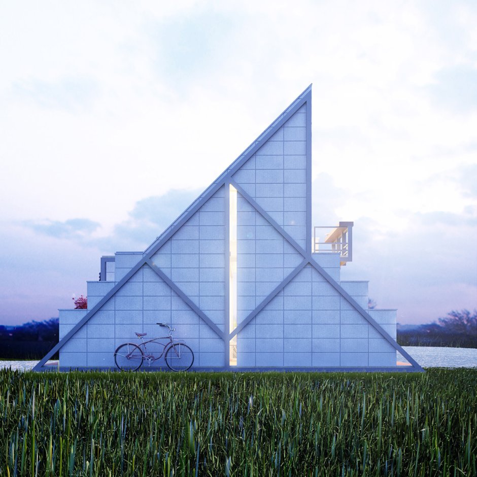 Треугольный фасад