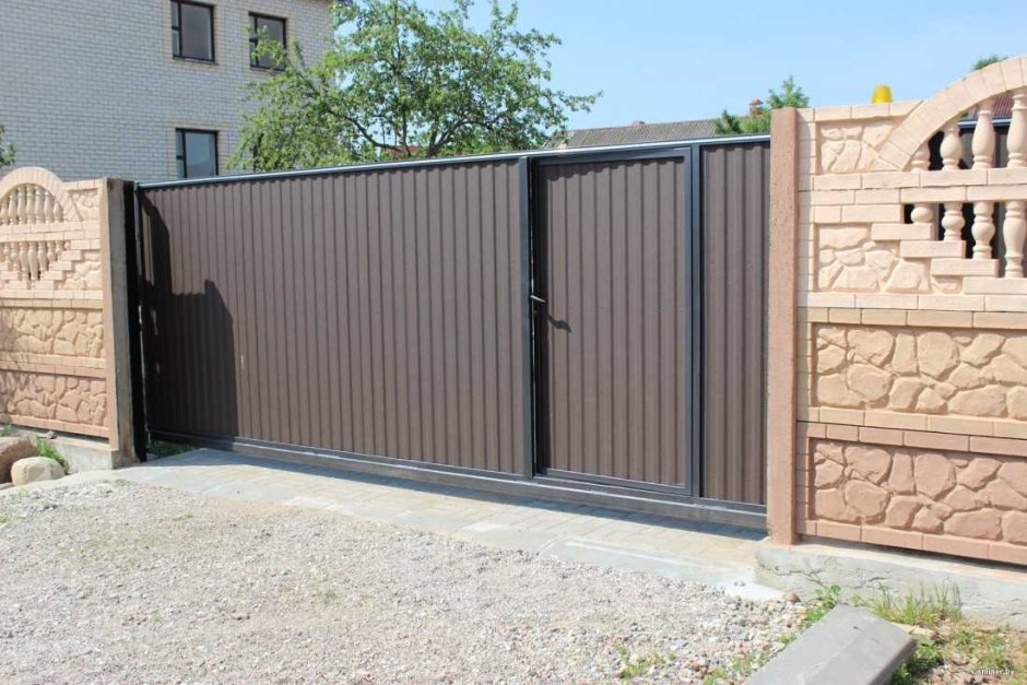 Откатные ворота 4000х2500