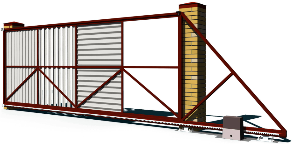 Протектор щита сдвижных ворот, dhen23