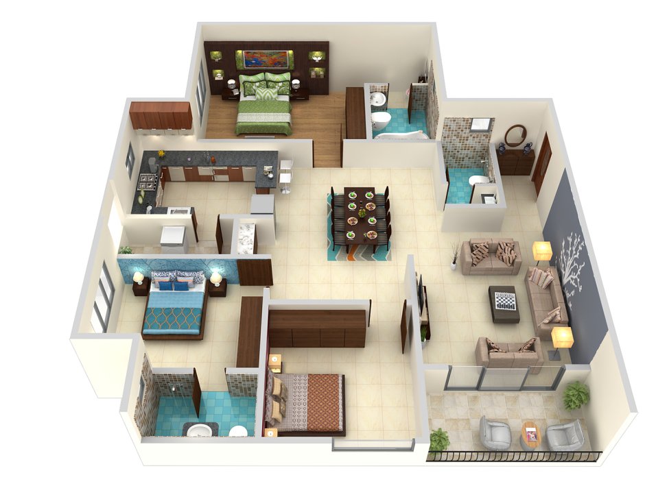 Дом мечты планировка 3д