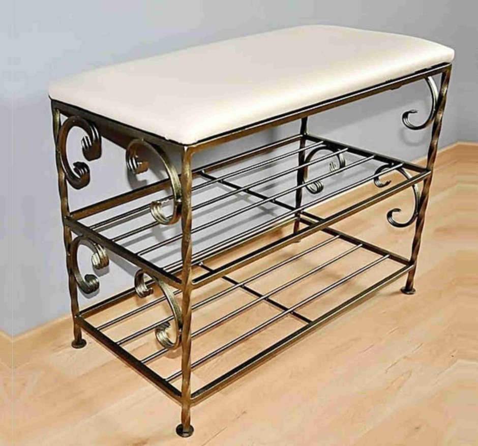 Обувная полка кованная