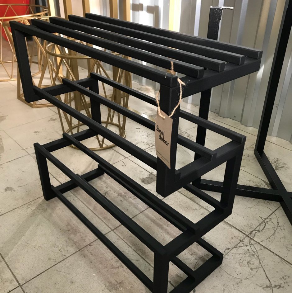 Консоль обувница, черный муар