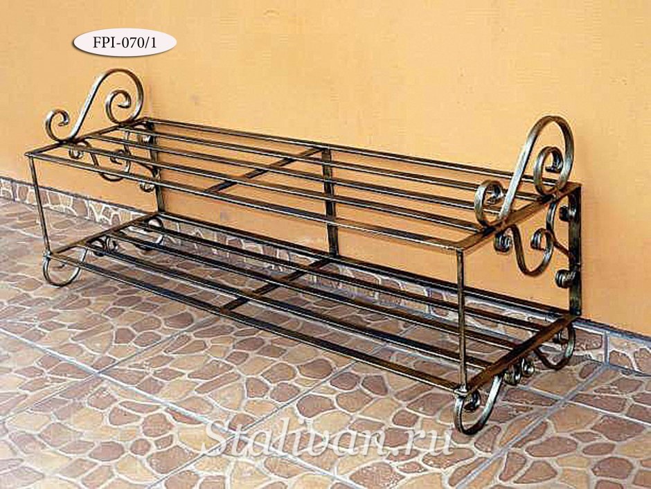 Подставка под обувь в прихожую металлическая кованая