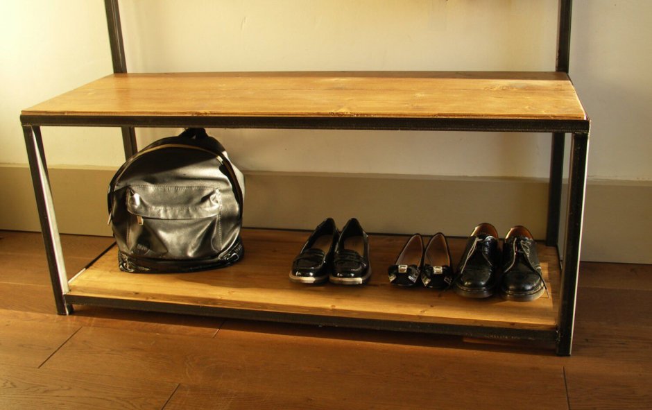 Обувница в прихожую лофт Индастриал