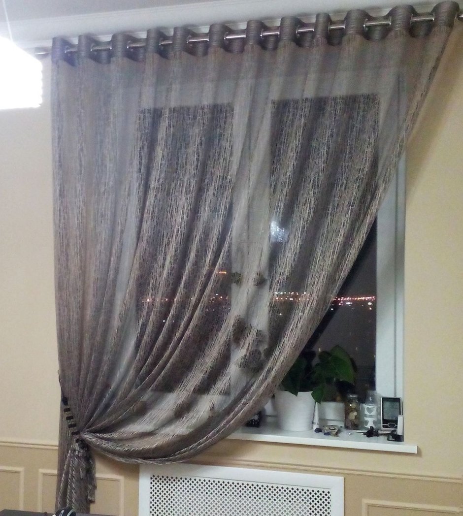 Тюль поверх штор