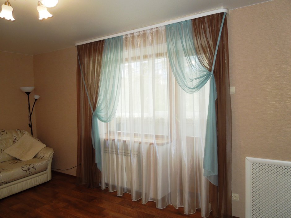 Шторы в кухню-гостиную