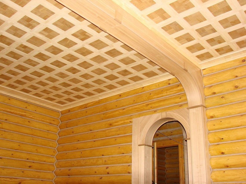 Потолок из вагонки