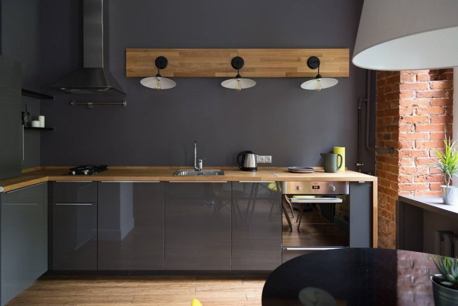 Кухонный гарнитур без навесных шкафов