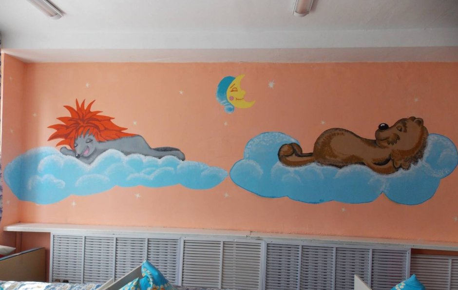 Декор стен в детском саду