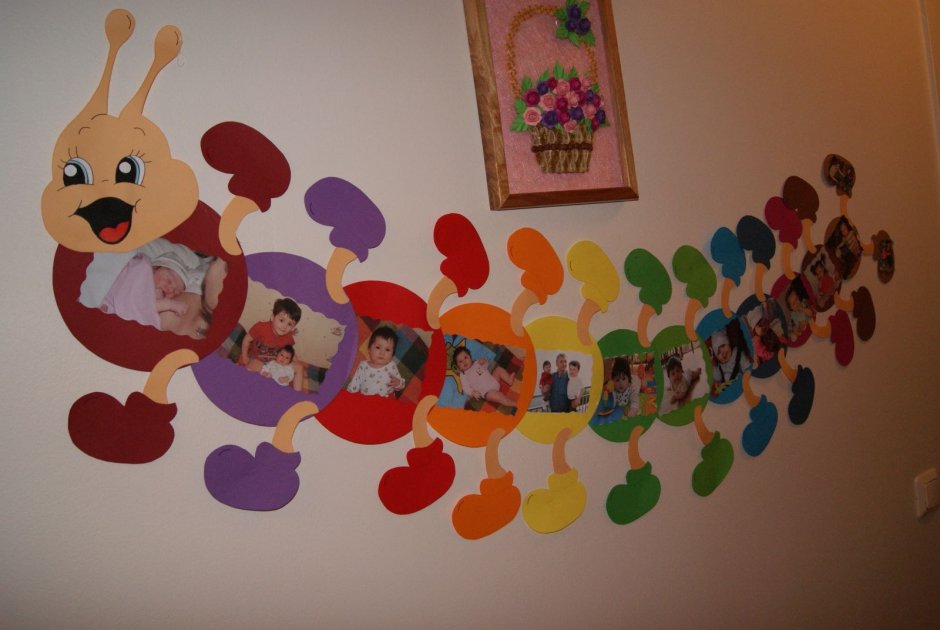 Абстракция на стенах в детском саду