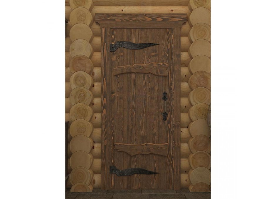 Дверь для бани глухая, состаренная "Русь" 1890х690 (Door Wood)