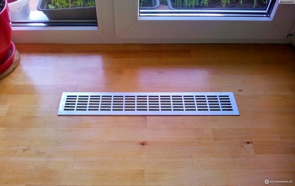 Решётка вентиляционная на подоконник 800х150 накладная