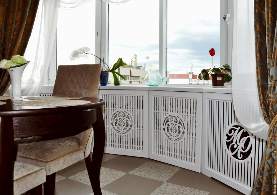 Радиаторы в эркере