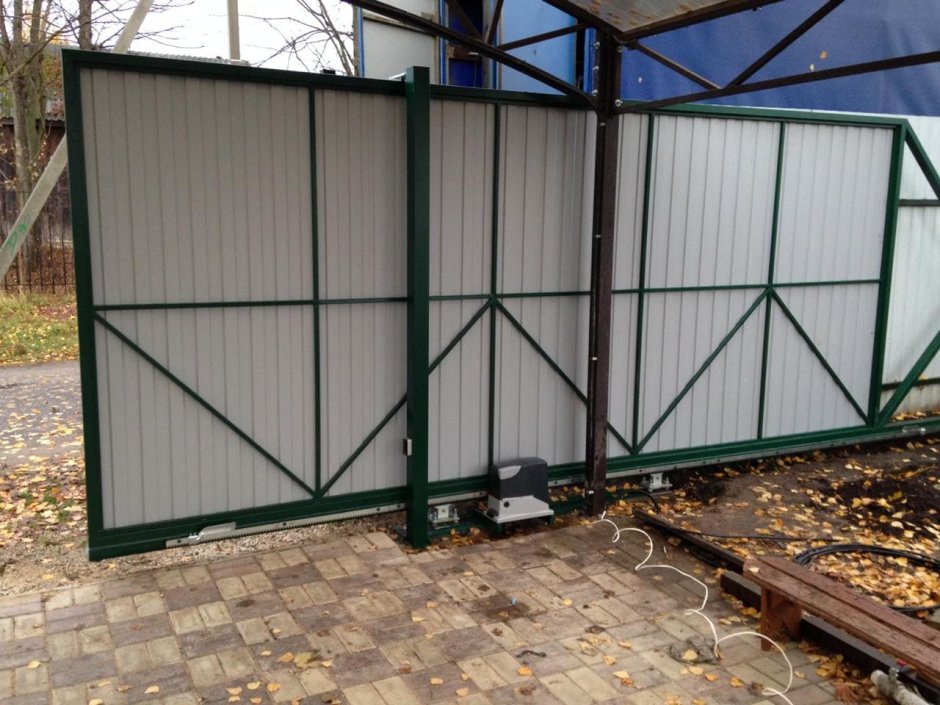 Навес для откатных ворот