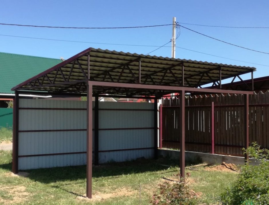 Металлопрофиль на односкатный навес