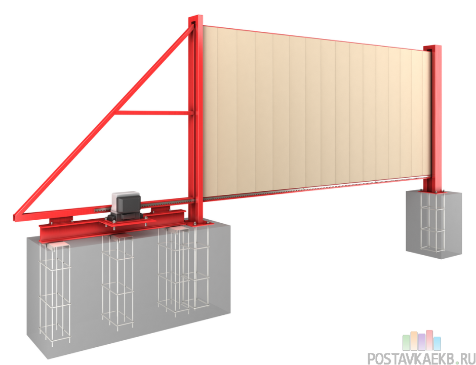 Откатные ворота с просветом снизу