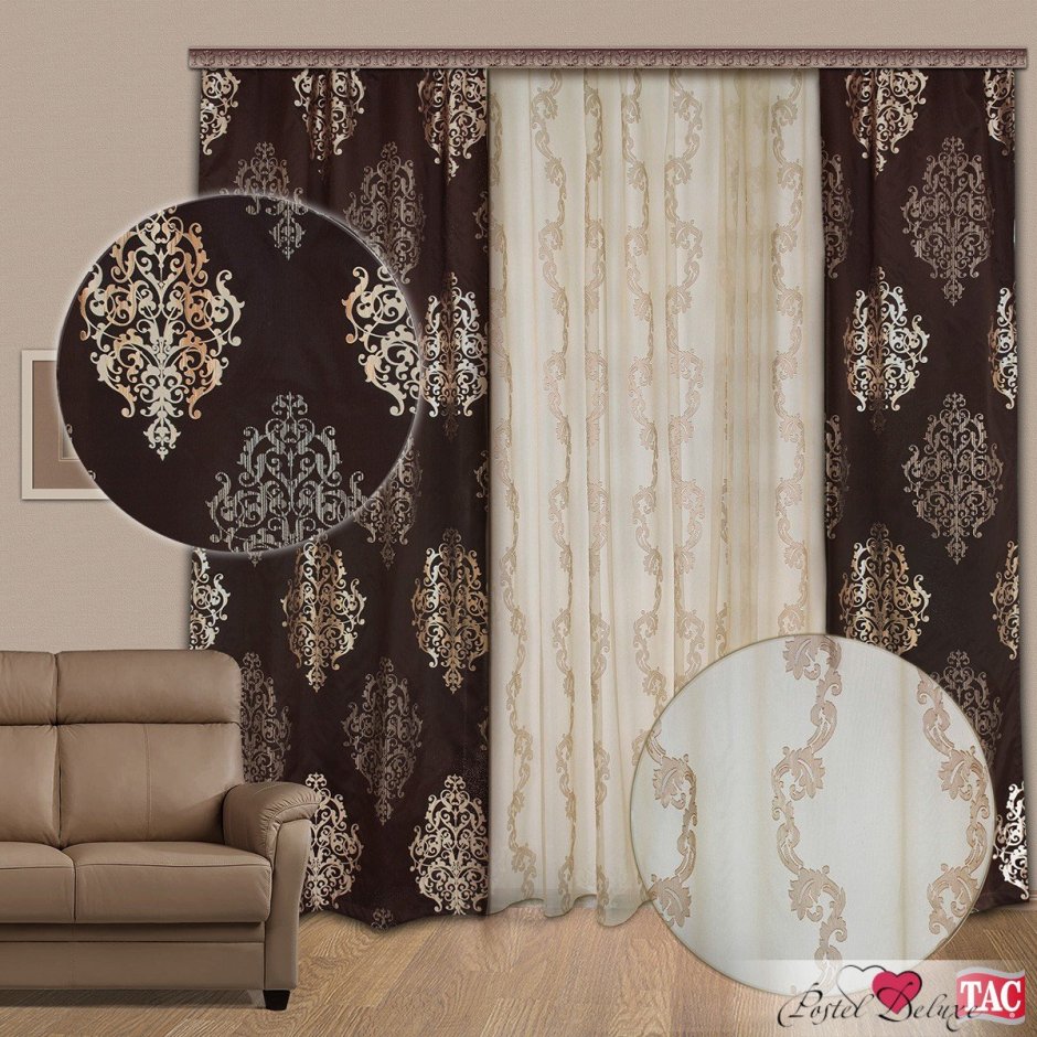 Тюль к шторам с вензелями