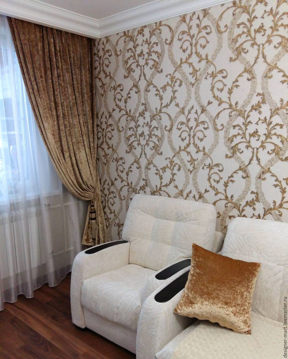 Тюль с вензелями в интерьере