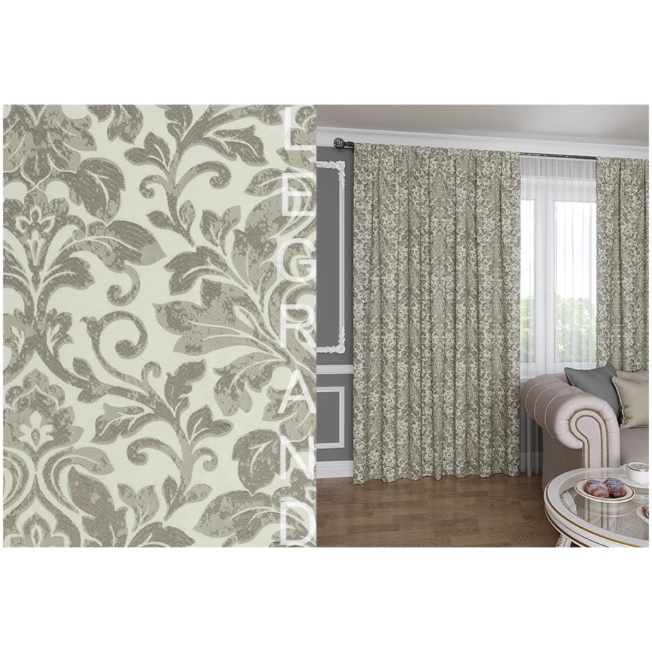 Портьера Legrand Этери 150*260 серая