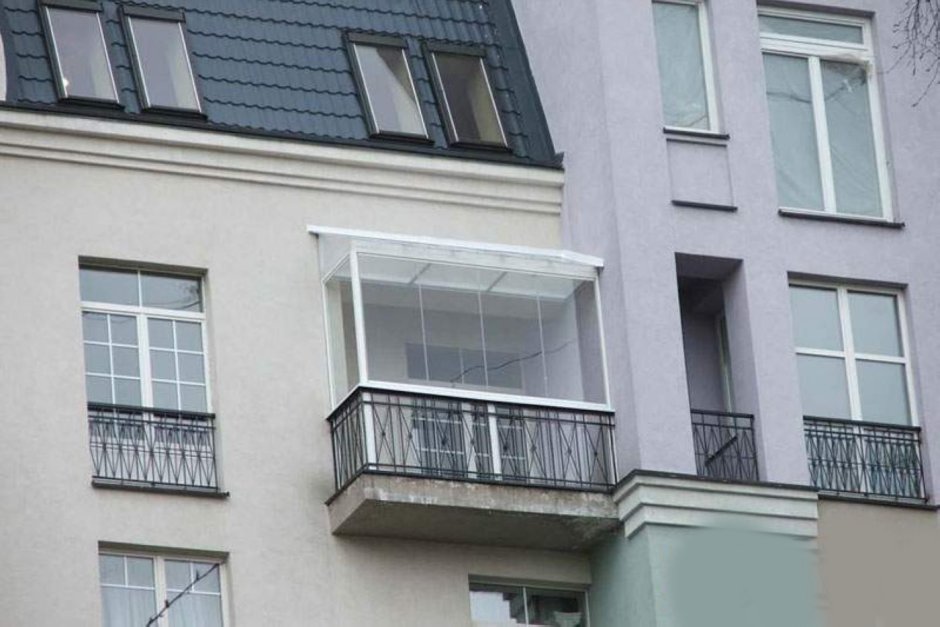 Французский балкон на крыше