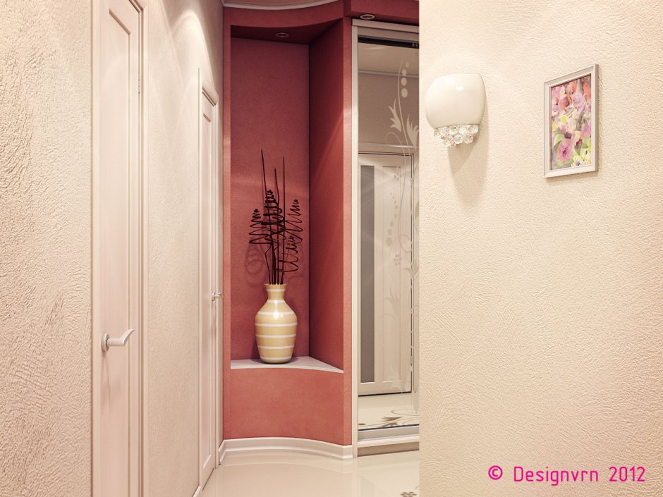 Прихожая в нише коридора