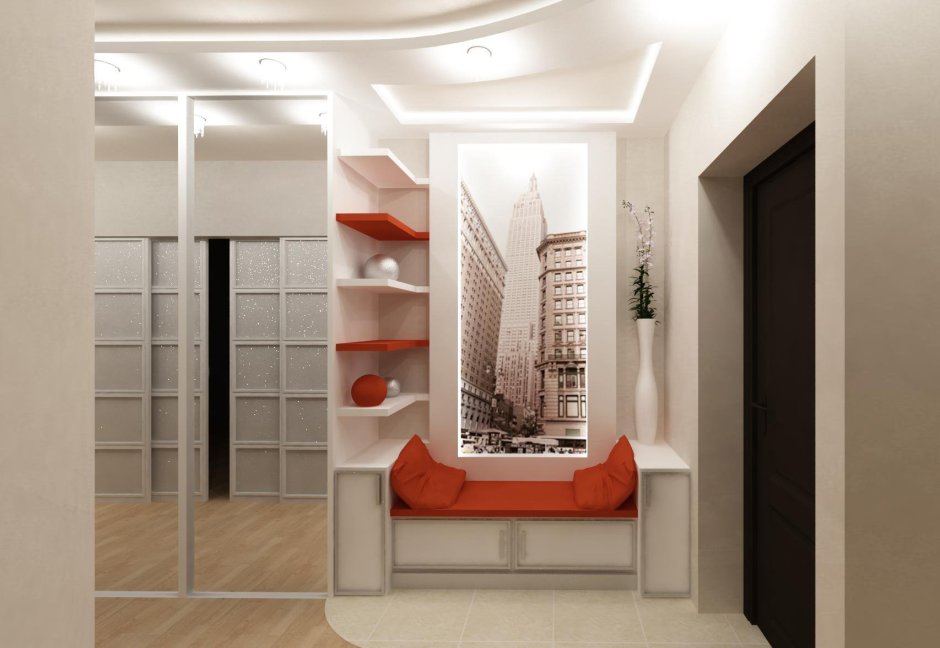 Прихожая с нишей в стене