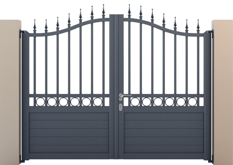 Фронтальный вид металлический ворота