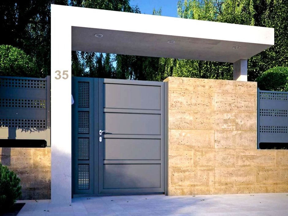 Ворота в стиле Минимализм